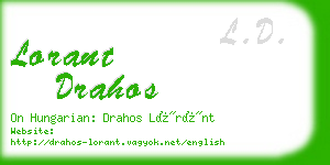 lorant drahos business card